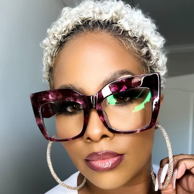 Samjune Computer Brille, Rund, Vollrand, Kunststoff, Transparent, Damen - Bild 2