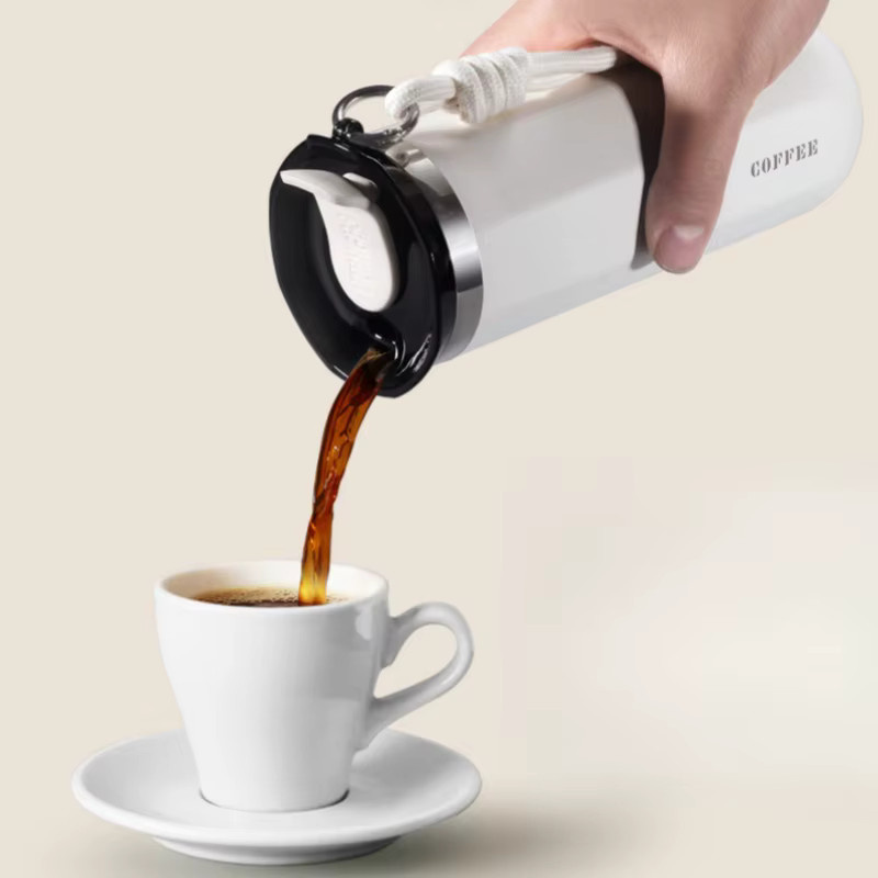 Vakuumisolierter Reisebecher aus Edelstahl in Blau, doppelwandiger Kaffeetasse mit 350 ml Fassungsvermögen - Bild 4
