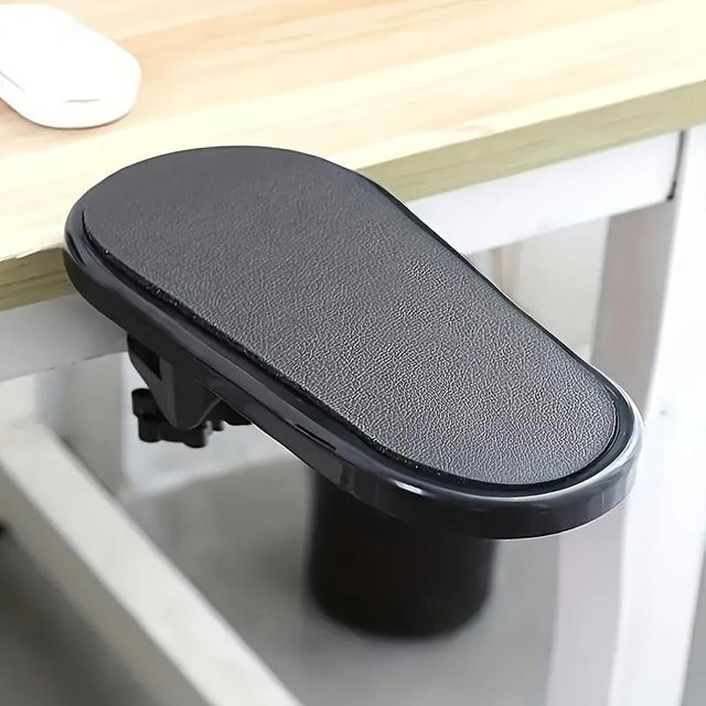 Ergonomische Schreibtisch-Armlehnenstütze von ZIDLI mit weicher Polsterung und Kunststoffrahmen in Schwarz für Gaming und Büro - Bild 1
