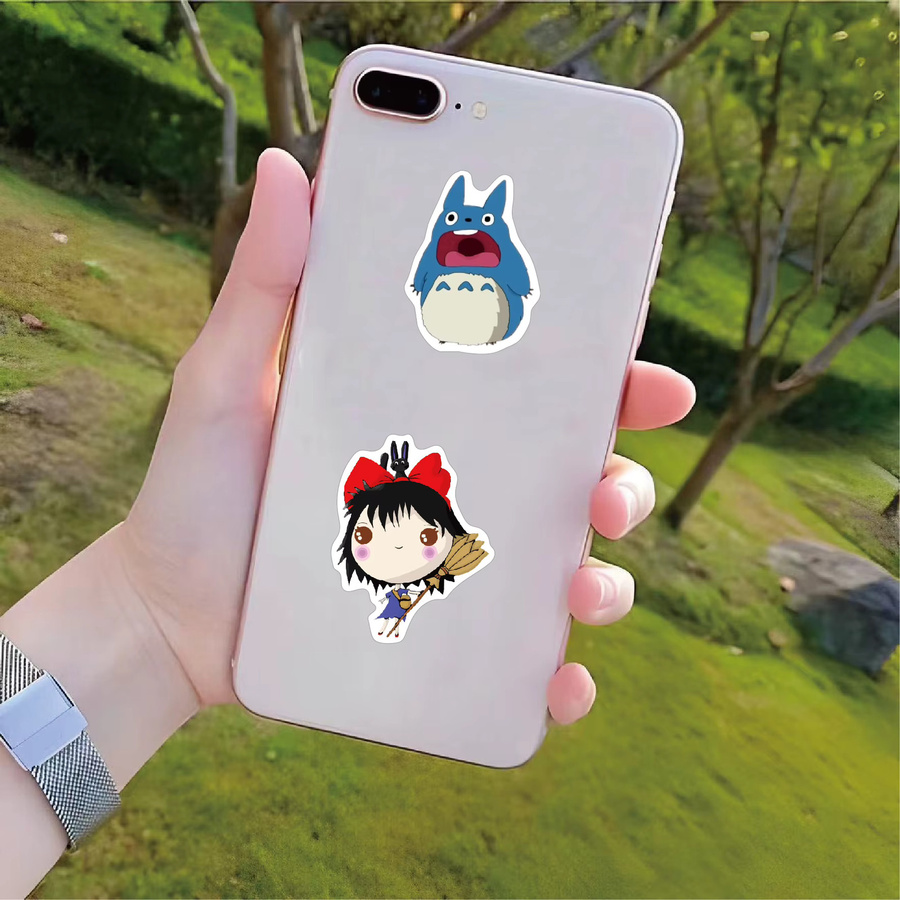 Bandai Totoro Aufkleber Set mit 50 Stück, wasserfeste DIY Deko-Sticker in Multicolour für Notizbücher, Skateboards und Gepäck - Bild 3