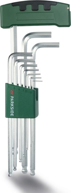 Parkside Kugelkopf Stiftschlüsselsatz TX Innensechskant aus Stahl in Silber - Bild 1