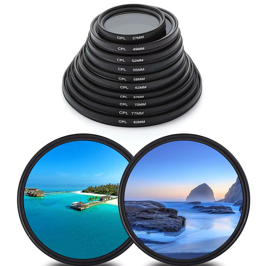 DITIPOO CPL-Filter für DSLR-Fotografie in Schwarz für Canon Nikon Sony - Bild 2