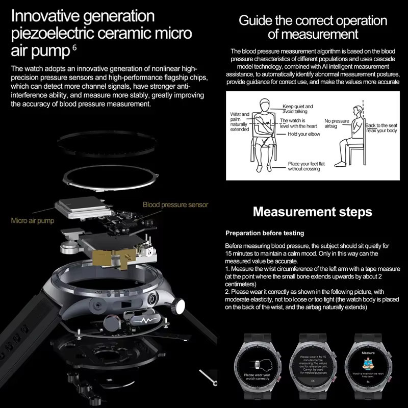 GUHUAVMI Smartwatch, Silikon, Schwarz, Herren, NFC - Bild 3