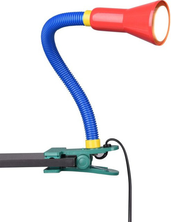 Trio Klemmleuchte Flexo Multicolor, verstellbare Schreibtischlampe für Kinder- und Jugendzimmer, B/H/T: 30,0 x 30,0 x 8,2 cm