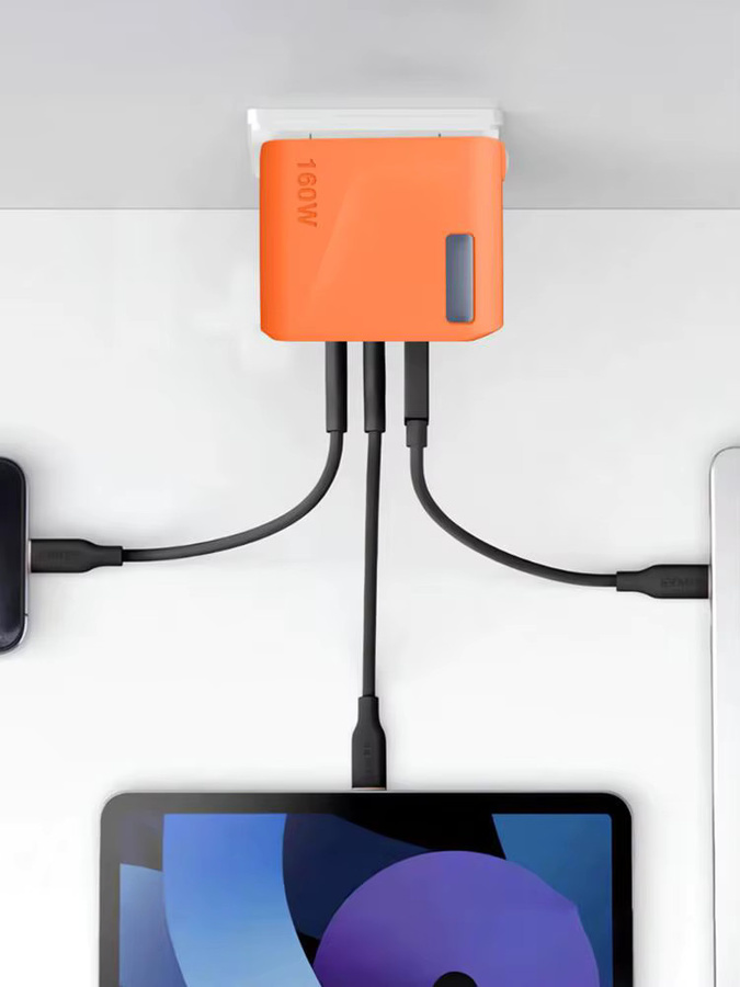 Anker Silikon-Schutzhülle für Anker Prime Charger 160 W in Grau, stoßfest und kratzfest - Bild 6