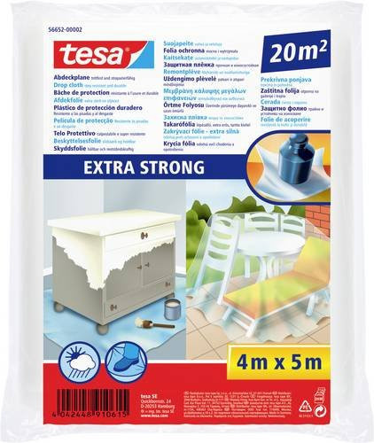 tesa Abdeckfolie Extra Strong transparent, Breite: 500 cm, Länge: 400 cm - Bild 1