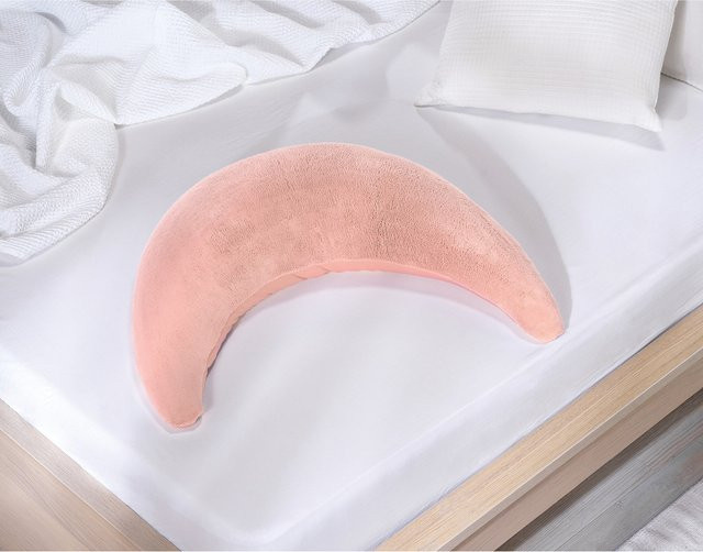 Theraline Plüschmond Stillkissen in Pink, 140 cm - Bild 1