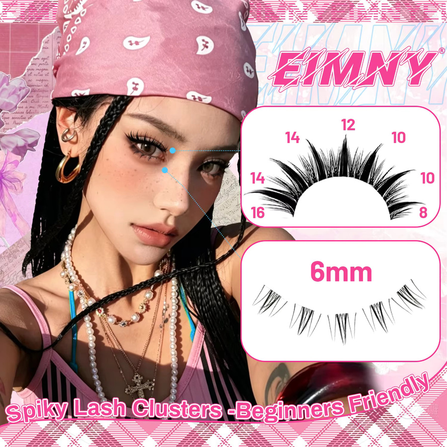 Eimny Fairy Lash Cluster Set, 164-teilig, Black, C-Curl, Natürliche Wimpernverlängerung - Bild 5