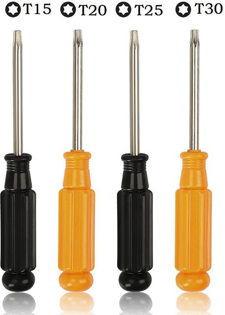 DAZZLEEX Torx-Schraubendreher Set für Sicherheitsschrauben T15, T20, T25, T30 - Bild 1