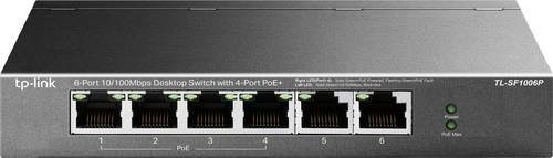 TP-Link TL-SF1006P Unmanaged Netzwerk-Switch mit 6 Ports, 10/100 Mbit/s und PoE-Funktion, Schwarz - Bild 1