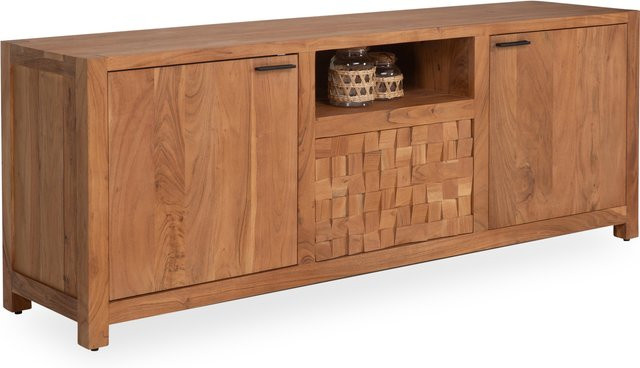 Modernes Lowboard HARPER WANA aus Akazie in Braun mit Soft-Close-Schubladen, B/T/H: 173 x 64 x 42 cm - Bild 1