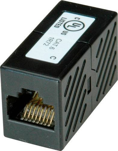 Roline RJ-45 Cat 6 Modular Kupplungen ungeschirmt für Ethernet/LAN, Schwarz, 25 Stück - Bild 1