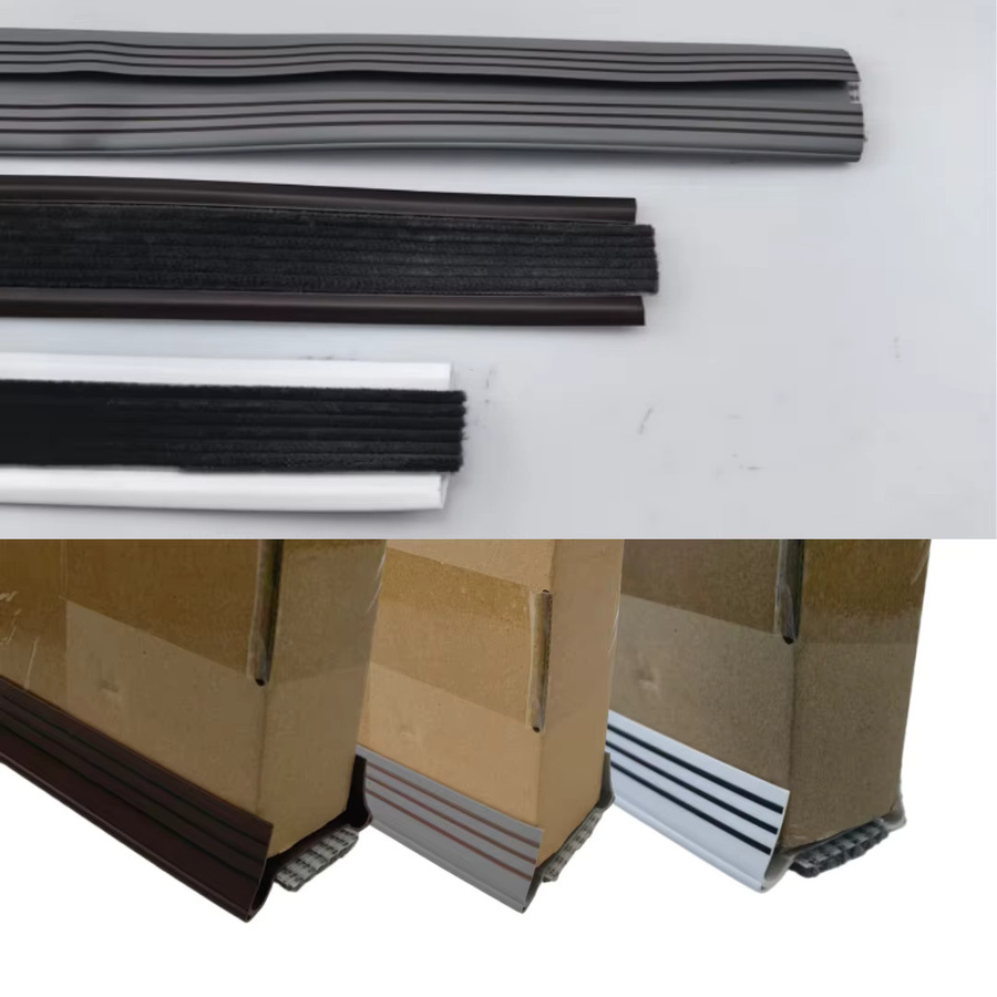 Flexible Türdichtung als Zugluftstopper und Schallschutz in Grau, Länge: 93 cm - Bild 3