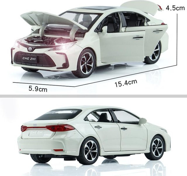 Toyota Corolla Diecast-Spielzeugfahrzeug mit Licht und Sound 1:32 - Bild 1