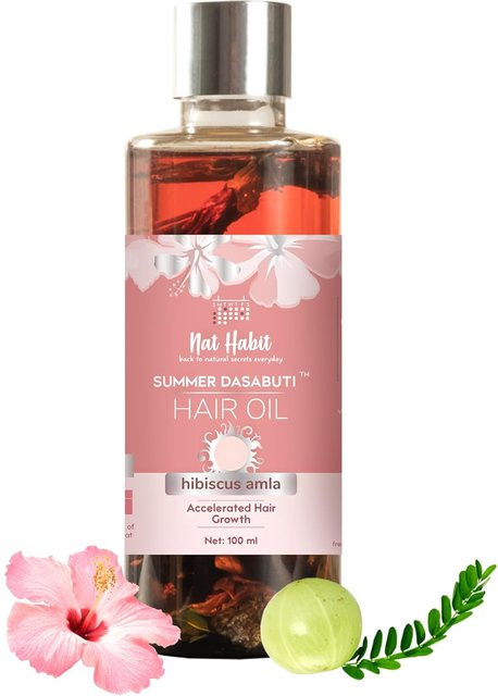 Nat Habit Hibiskus Amla Sommer Haaröl, 2 x 100 ml - Bild 1