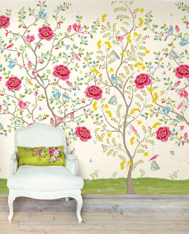 Eijffinger Wallpaper Morning Glory Vlies Tapete Blau Multicolor mit Baum-Motiv - Bild 2