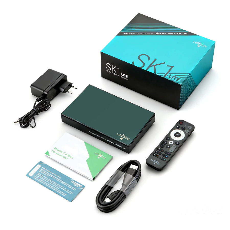 UGOOS SK1 Lite Android 14 Smart TV Box mit Amlogic S928X-K, 4GB RAM, 64GB Speicher, 8K Unterstützung, WiFi 6 und Bluetooth 5.2 Media Streamer - Bild 2
