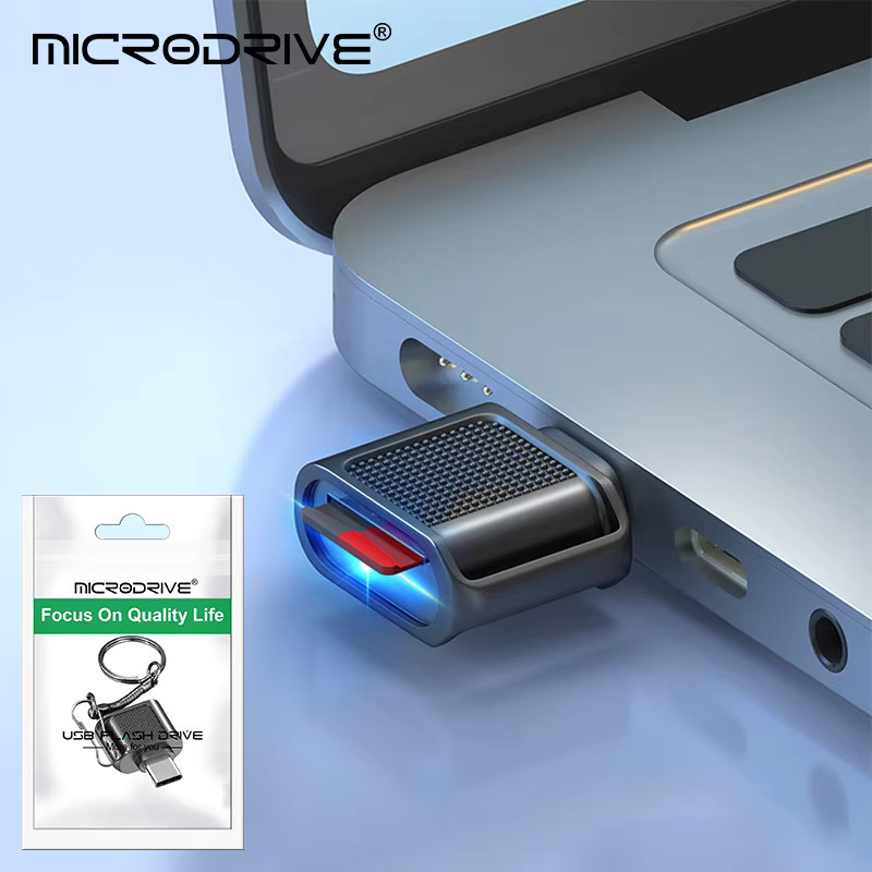 Plug and Play Type-C Mini-Kartenleser für Mobiltelefone mit OTG-Funktion für TF-Karten, Schwarz/Silber - Bild 4