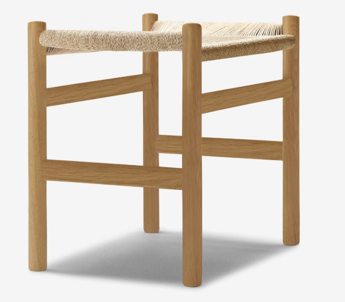 Carl Hansen & Søn CH53 Hocker in Braun mit nordischem Design aus FSC-zertifiziertem Holz - Bild 2