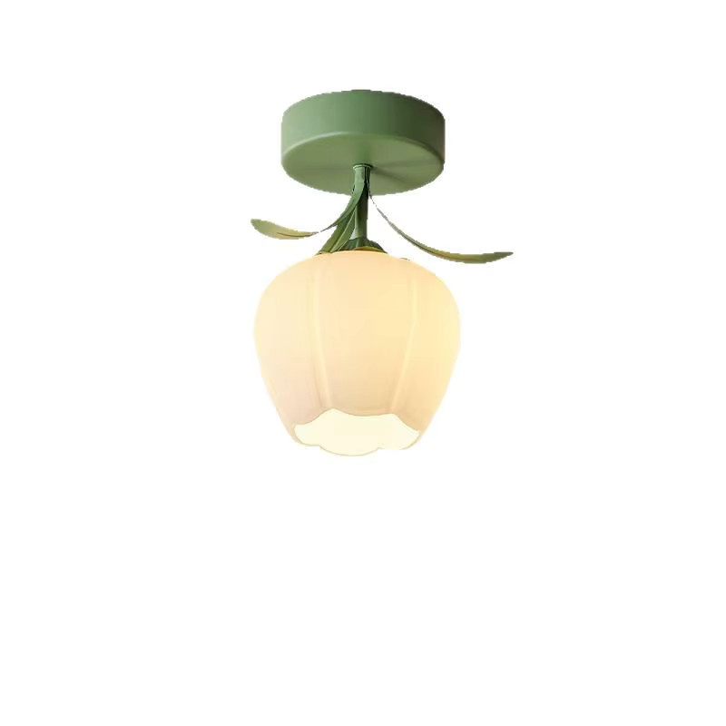 LZPZ RUI Deckenleuchte in Weiß mit Glas-Blumenknospen-Design für Flur, Korridor und Balkon - Bild 2