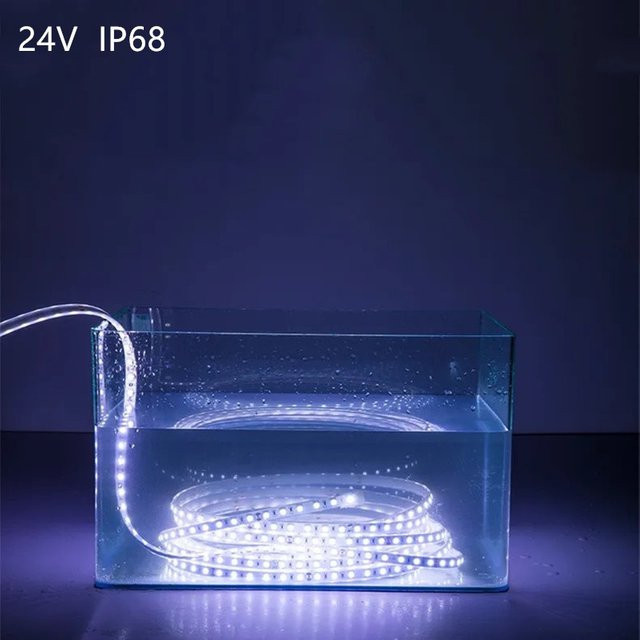Twinkle Star 24V Unterwasser-LED-Streifen IP68 wasserdicht für Pool, Aquarium und Outdoor in RGB und Weiß - Bild 1