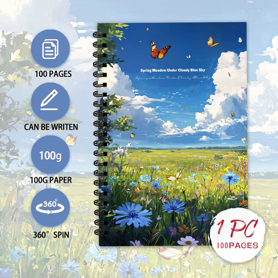 Spring Meadow Notizbuch mit linierte Seiten und Softcover in Multicolour für Damen und Herren - Bild 5