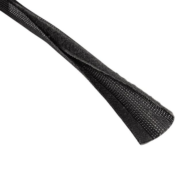 Hama Kabelbündel-Gewebeschlauch aus Kunststoff, Schwarz, Länge: 1,8 m - Bild 1