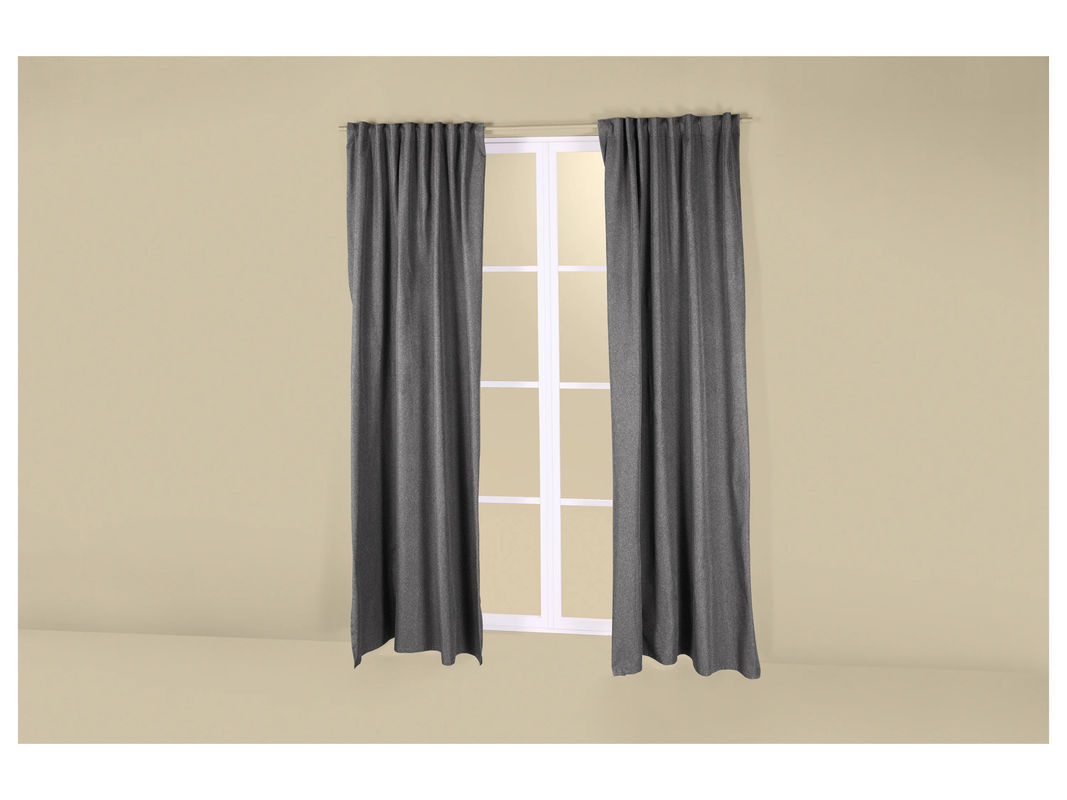 LIVARNO Vorhang abdunkelnd und schalldämmend, Grau, B: 135 cm, H: 254 cm - Bild 2