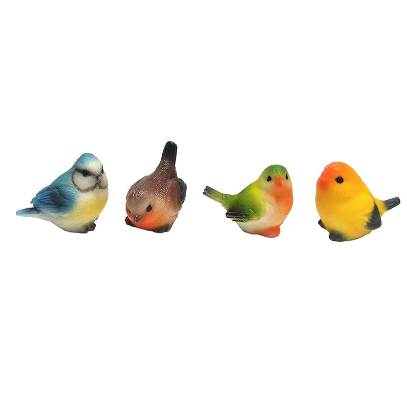 JETTING Miniatur-Papageien Modelle als niedliche Wildvogel-Tierfiguren in Gelb und Multicolour zur Dekoration deiner Landschaftsornamente und als Haushaltsdekoration - Bild 5