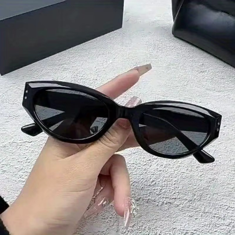 DIXSG Cat-Eye Brille, Vollrand, Kunststoff, Unisex, black - Bild 4