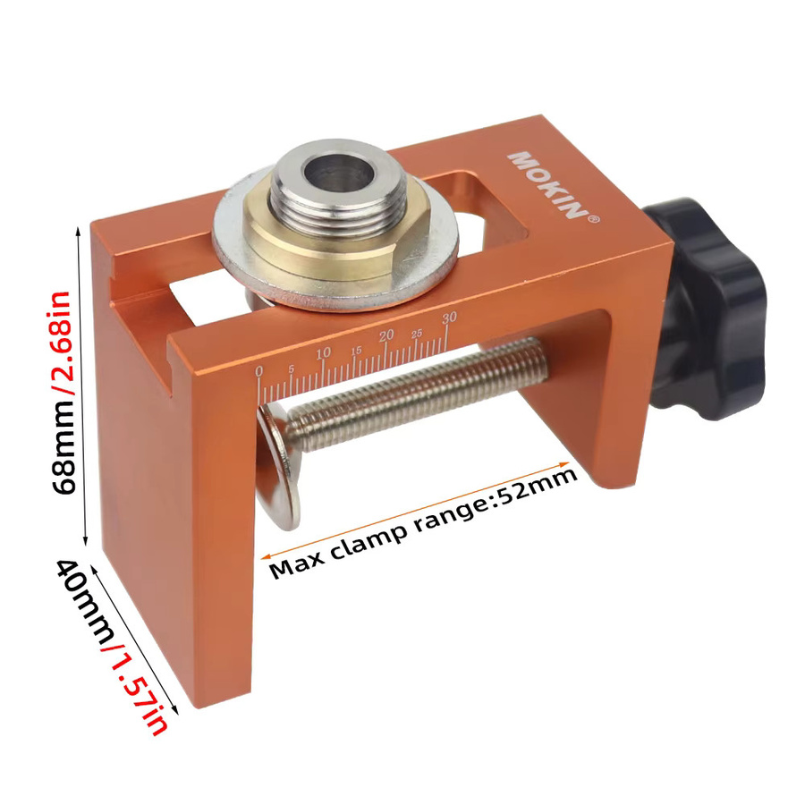 MOKIN Rebounder Dübel Jig Kit in Orange für vertikale Bohrungen und Möbelanschlüsse - Bild 2