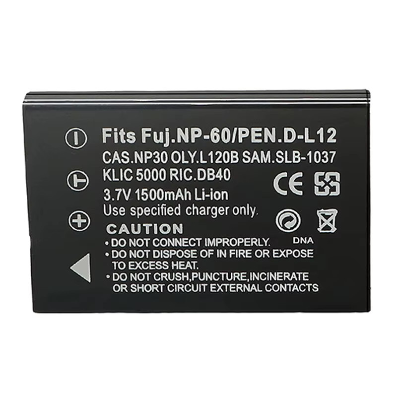 Fujifilm NP-60 Akku mit 1500 mAh in Schwarz für F50I F501 F401 ZOOM F410 F601 F601Z - Bild 2