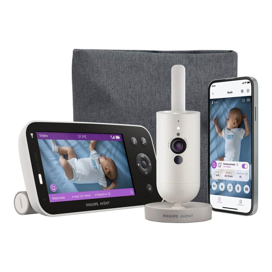 Philips Avent Premium Connected Babyphone SCD971/26 mit App-Steuerung und WiFi in Beige und Weiß - Bild 3
