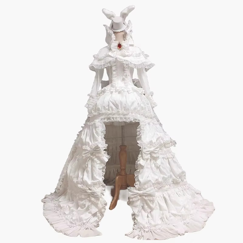 ONAMAEHA Mikuuuu Cosplay Weißes Kaninchen Kleid, Prinzessin, Set - Bild 5