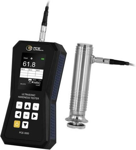 PCE Instruments Ultraschall Härteprüfgerät PCE-3000 in Schwarz mit 360° Messung in HV, HRC, HB, HRB, UCI-Kalibrierung und nach ASTM A1038 Norm - Bild 1