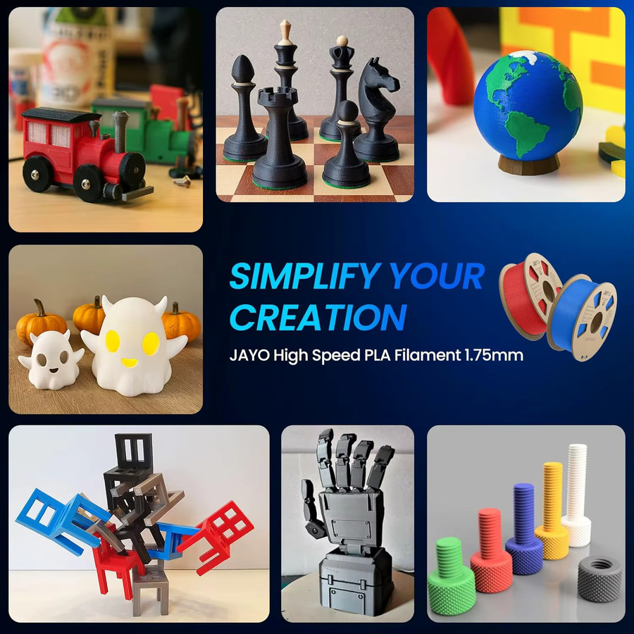 JAYO 3D-Druckerfilament 1,75 mm PETG PLA PLA PLUS für FDM-Drucker und 3D-Stifte - Bild 5