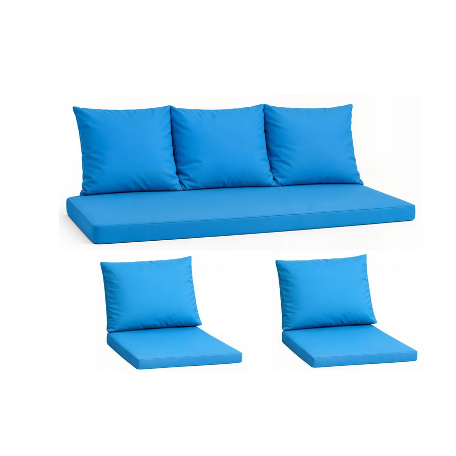 Setgarden Komfort Set Gartenloungekissen für Technorattan-Möbel in Blau, 1-teilig, B: 150 cm, T: 50 cm - Bild 2
