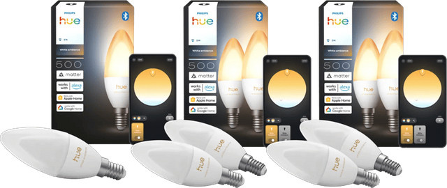 Philips Hue White Ambiance LED Kerzenlampe E14, dimmbar, 5er-Pack - Bild 1
