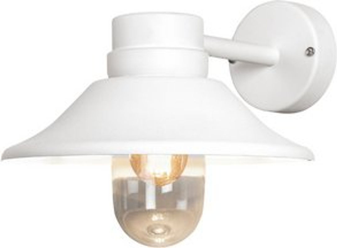 Konstsmide Vega Außenwandleuchte aus Aluminium in Weiß, E27, 60W, IP54, B x H: 26,5 x 29 cm - Bild 2