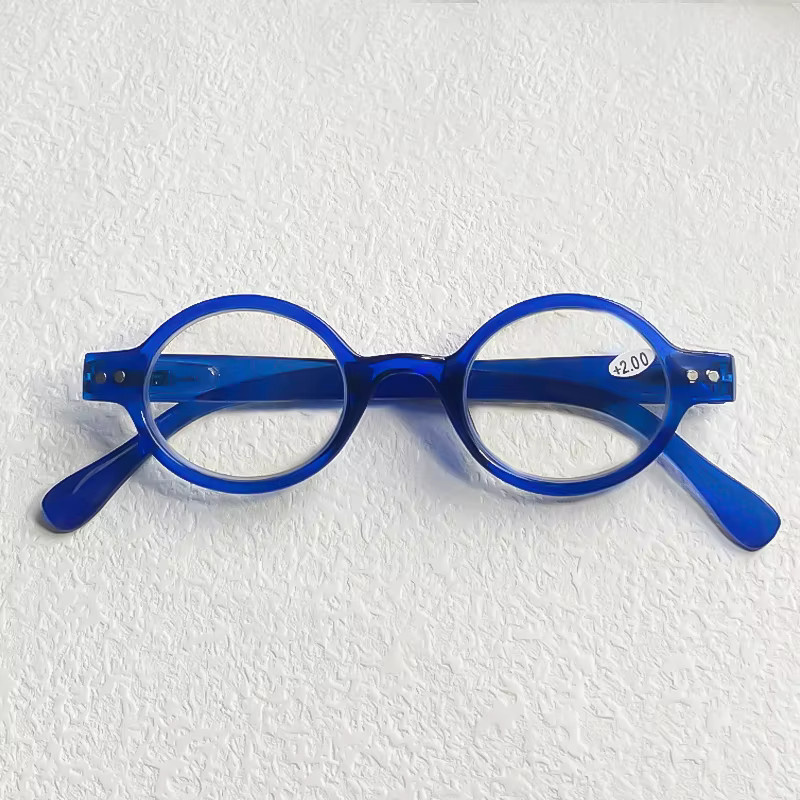ONEVAN Lesebrille, Rund, Vollrand, Kunststoff, Blau, Damen - Bild 2