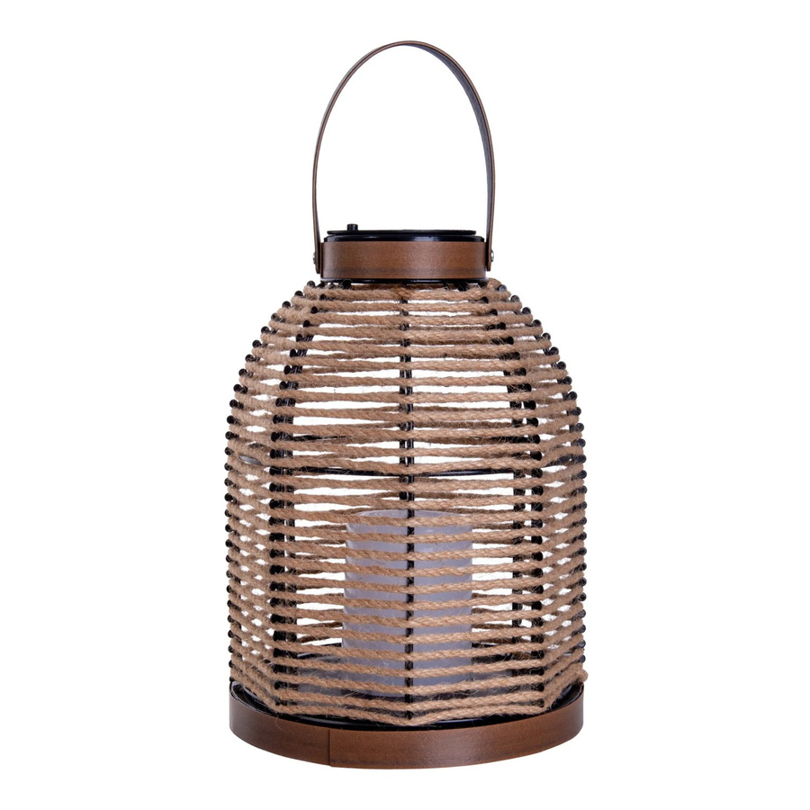 Näve LED-Solarleuchte Korbinian in Natur und Beige mit Dämmerungssensor für Garten und Terrasse, H x B x T: 29 x 21 x 21 cm - Bild 2