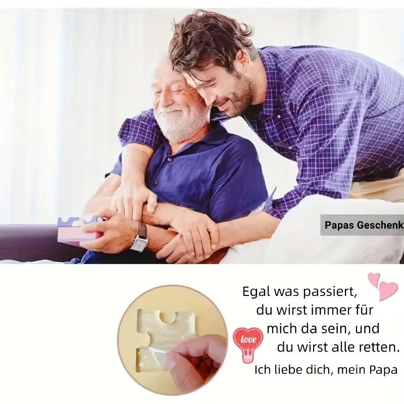 Gravierter Puzzleblock aus transparentem Acryl in geometrischem Design - Bild 2
