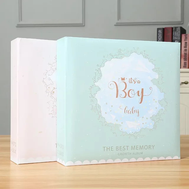 Beschreibbares Baby-Fotoalbum als Wachstumsschallplatte mit 200 Papierkernbeuteln für Fotos in 15,2 cm - Bild 1