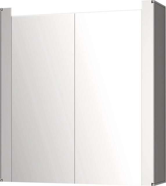 Jokey Spiegelschrank Tromsö mit LED-Beleuchtung und Steckdose, silberfarben, B: 63 cm, H: 68,5 cm - Bild 1