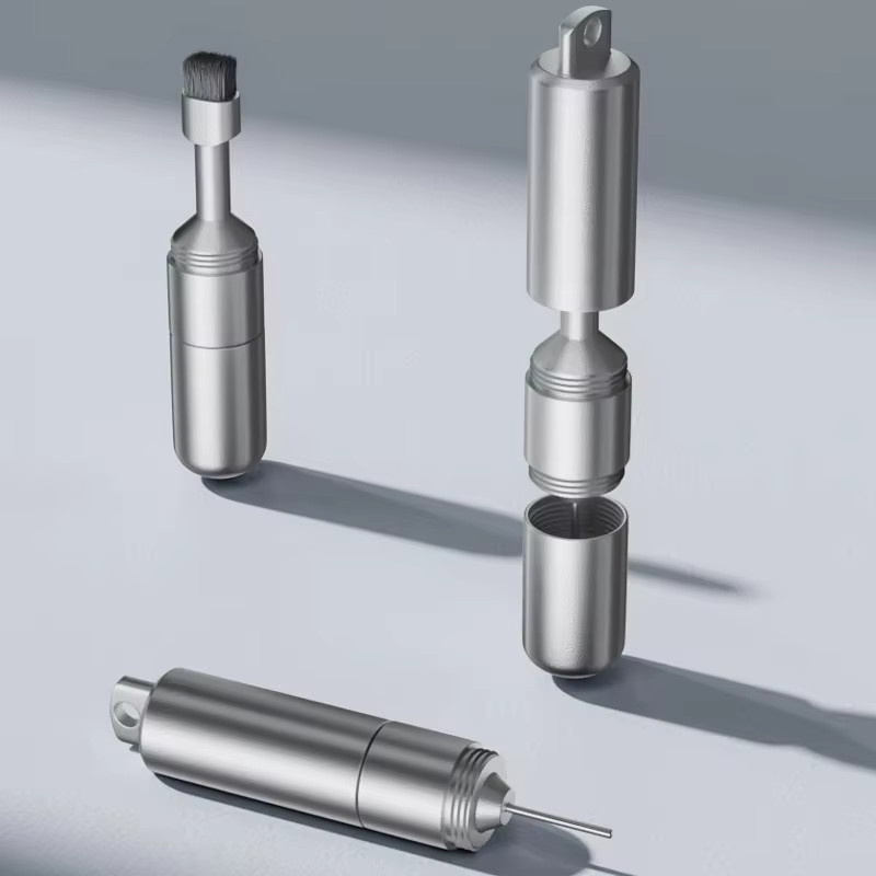 Macdot Werkzeug-Set für iPhone und AirPods mit SIM-Karten-Entfernungswerkzeug, Reset-Stift und Reinigungsbürste in Schwarz und Silber - Bild 2