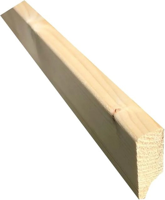Döllken Profiles Sockelleiste aus Massivholz Fichte in Braun und Beige, H x B x T: 47 mm x 16 mm x 2400 mm - Bild 1