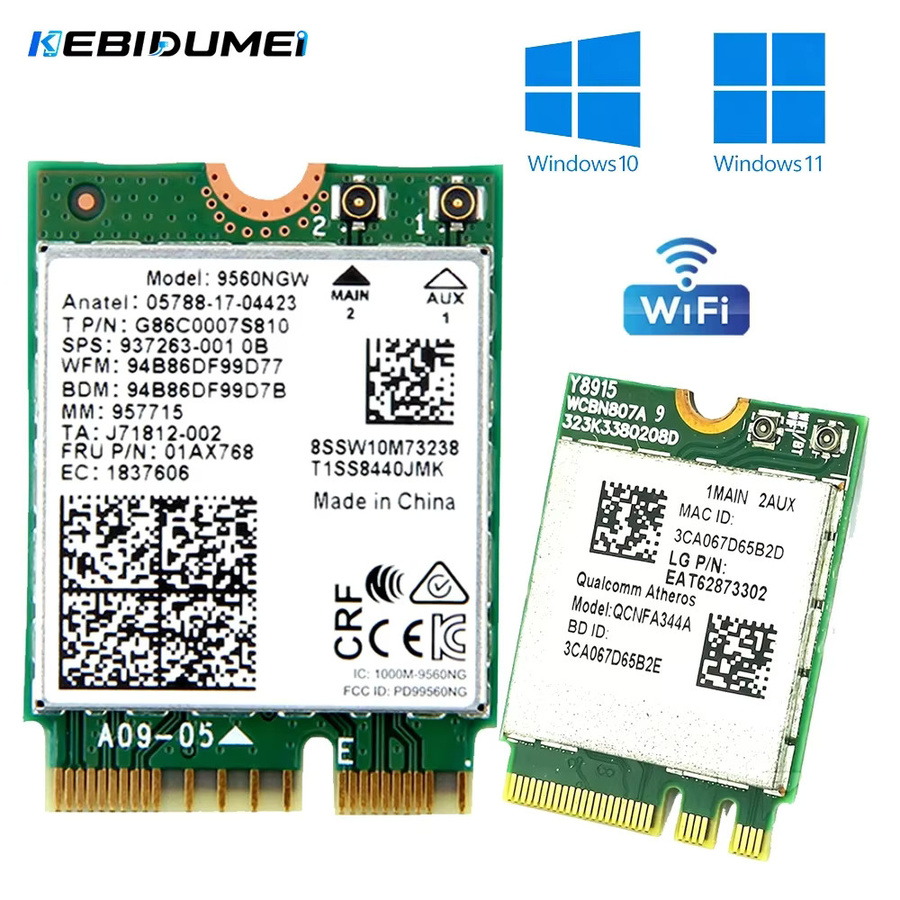 KEBIDUMEI Dual-Band Wireless Netzwerkkarte 9560NGW AC mit Bluetooth 5.0 für PC - Bild 2