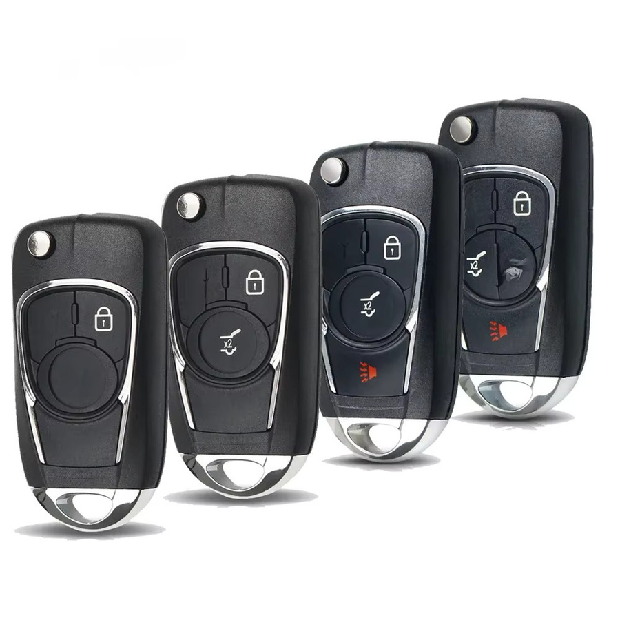 KEYYOU Flip Schlüssel Gehäuse für Chevrolet Cruze und Opel Insignia Astra J Zafira, Schwarz, Ersatz Shell für 2/3/4/5 Tasten - Bild 3