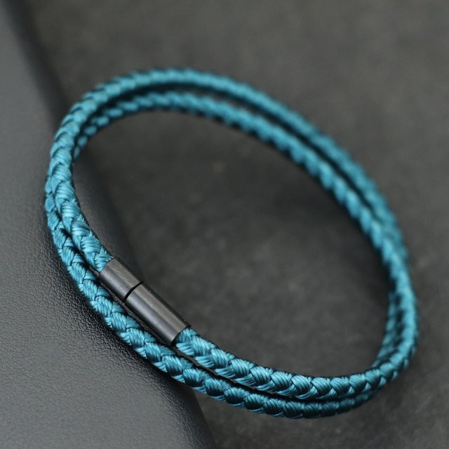 Pulseria Armband, geflochten, magnetisch, Schwarz, Herren - Bild 1