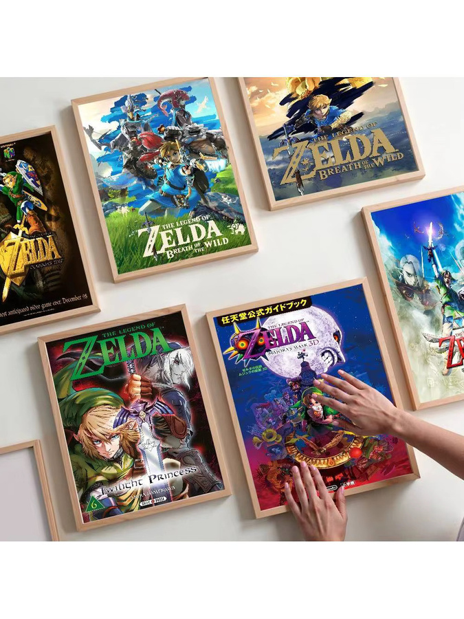 Potdemiel Zelda Video Game Wandaufkleber Whitepaper Sticker für dein Zimmer oder Café in Weiß und Multicolor - Bild 7